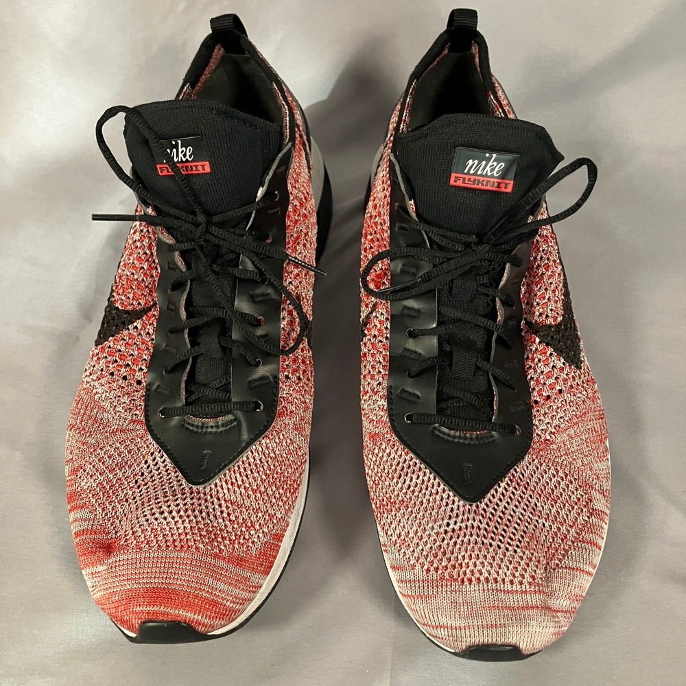 Nike Men’s Flyknit Athletic Shoes Red Black